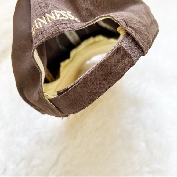 GUINNESS brown hat ball cap distressed adjustable - Picture 3 of 6